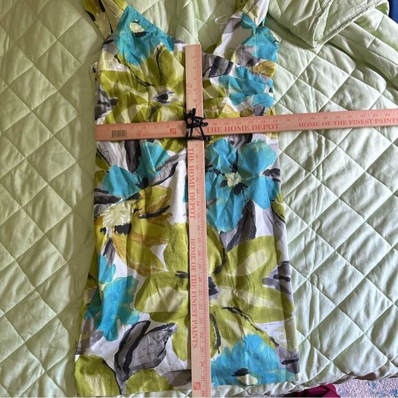 Liz Claiborne Y2K Green and Blue Ruched Sheath Dress - Picture 8 of 8